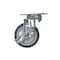 Vestil Dark Gray Swivel With Brake Thermoplastic Poly Rubber Caster 4 x 1 1/4 CST-B28-4X1TPR-SWB - alternate 3